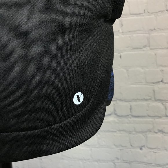 Xersion Quick Dry Sleeveless Hoodie Training | Blue & Black - Picture 4 of 5